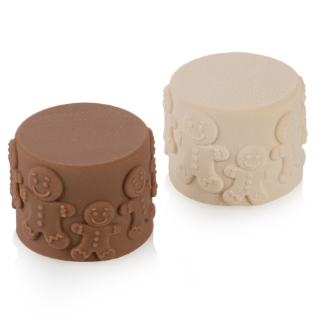 Gingermen 115 Silikomart - forma silikonowa do cylindrycznych monoporcji - śr. 61 x wys. 44 mm / poj. 115 ml x 8 porcji