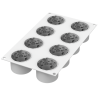 Gingermen 115 Silikomart - forma silikonowa do cylindrycznych monoporcji - śr. 61 x wys. 44 mm / poj. 115 ml x 8 porcji