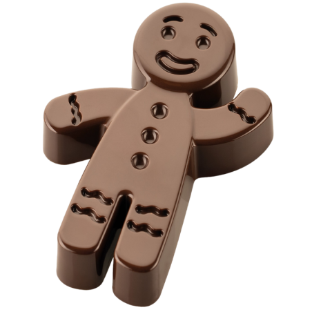 CH054 GINGER T Silikomart - forma do świątecznych tabliczek czekolady - piernikowy ludzik - poj. 137 ml x 2 tabliczki