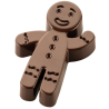 CH054 GINGER T Silikomart - forma do świątecznych tabliczek czekolady - piernikowy ludzik - poj. 137 ml x 2 tabliczki