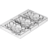 CH055 BRUNO T Silikomart - forma do nadziewanych tabliczek czekolady - misie - poj. 130 ml x 3 tabliczki