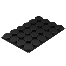 SQ098 Disco Silikomart - cukiernicza forma silikonowa - dyski - śr. 90 x wys. 25 mm / poj. 158 ml x 24 porcje