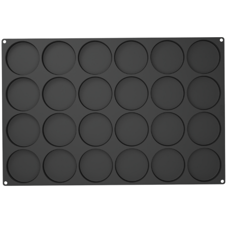 SQ098 Disco Silikomart - cukiernicza forma silikonowa - dyski - śr. 90 x wys. 25 mm / poj. 158 ml x 24 porcje