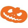 Dyniowe lampiony - forma silikonowa do dekoracji na Halloween - dł. 60 x szer. 50 x wys. 2 mm / poj. 2.8 ml x 6 dekoracji