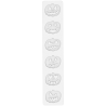 Dyniowe lampiony - forma silikonowa do dekoracji na Halloween - dł. 60 x szer. 50 x wys. 2 mm / poj. 2.8 ml x 6 dekoracji