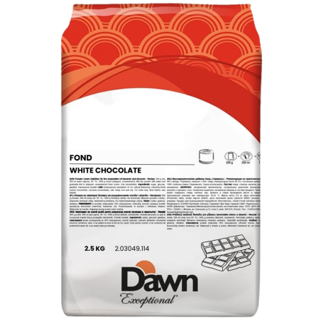 op. 2.5 kg Biała czekolada stabilizator do świeżej śmietany - Fond White Chocolate Dawn Exceptional - nr. kat. 2.03049.114