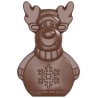 CW12192 Renifer Rudolf - forma z poliwęglanu do tabliczek czekolady - dł. 173 x szer. 114 x wys. 15 mm / poj. 130 g