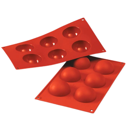 SF003 Semisfera Silikomart - uniwersalna forma silikonowa - półkula - śr. 60 x wys. 30 mm / poj. 60 ml x 6 porcji