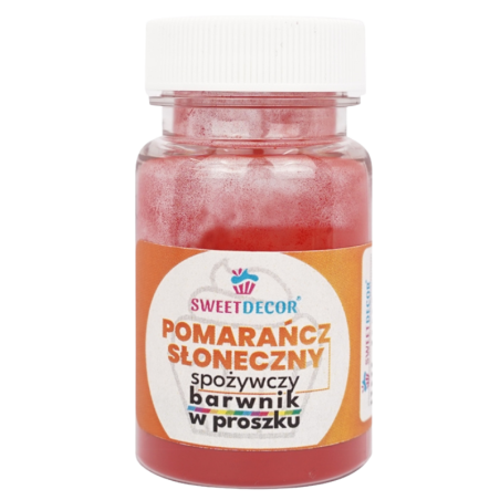 op. 8 g Pomarańczowy barwnik spożywczy w proszku - Sweet Decor - do barwienia lukru królewskiego