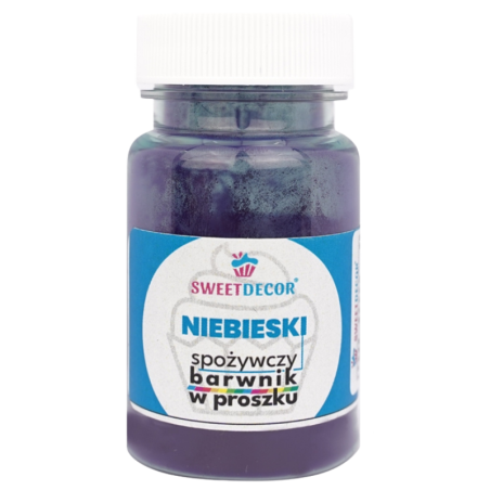 op. 8 g Niebieski barwnik spożywczy w proszku - Sweet Decor - do barwienia lukru królewskiego