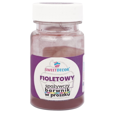 op. 8 g Fioletowy barwnik spożywczy w proszku - Sweet Decor - do barwienia lukru królewskiego