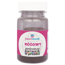 op. 8 g Różowy barwnik spożywczy w proszku - Sweet Decor - do barwienia lukru królewskiego