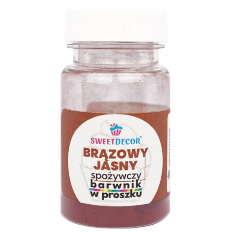 op. 8 g Jasnobrązowy barwnik spożywczy w proszku - Sweet Decor - do barwienia lukru królewskiego