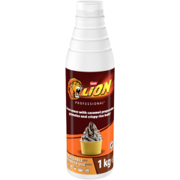 op. 1 kg Sos Lion Nestle Professional - polewa o smaku kultowego batona z chrupkami i kawałkami karmelu