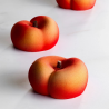 PX43145 Flat Peach Pavoni Italia - forma silikonowa do deserów - brzoskwinia - dł. 74 x wys. 37 mm / poj. 120 ml x 12 porcji