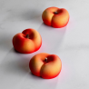 PX43145 Flat Peach Pavoni Italia - forma silikonowa do deserów - brzoskwinia - dł. 74 x wys. 37 mm / poj. 120 ml x 12 porcji