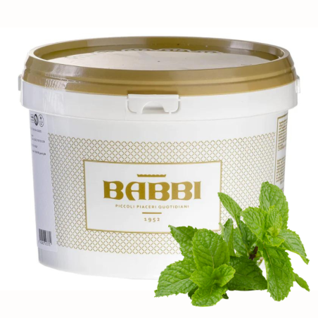 op. 3 kg PASTA MENTA GLACIALE BIANCA 12473 BABBI - skoncentrowana pasta cukiernicza biała mięta