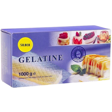 op. 1 kg ŻELATYNA W LISTKACH SILVER EWALD-GELATINE żelatyna wieprzowa w formie arkuszy