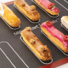 AIR MAT ECLAIR Silikomart - dwustronna mata perforowana do wypieku małych i dużych eklerów - dł. 583 x szer. 384 mm