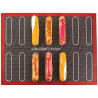 AIR MAT ECLAIR & CHOUX Silikomart - dwustronna mata perforowana do wypieków z ciasta parzonego - dł. 400 x szer. 300 mm