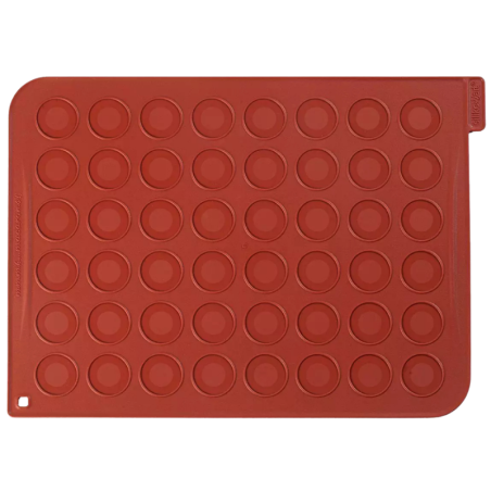 MAC01 Silikomart - mata silikonowa do wypieku 48 makaroników o śr. 35 mm - dł. 300 x 400 mm