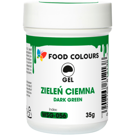 op. 35 g Zielony (ciemny) barwnik spożywczy w żelu - nr. kat. WSG-056 Food Colours