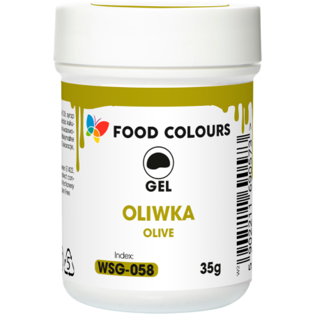 op. 35 g Zielony (oliwkowy) barwnik spożywczy w żelu - nr. kat. WSG-058 Food Colours