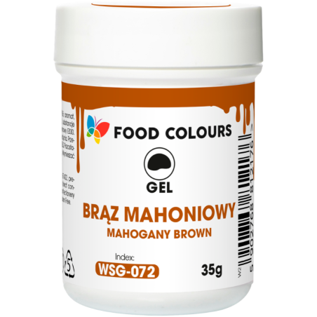 op. 35 g Brązowy (mahoniowy) barwnik spożywczy w żelu - nr. kat. WSG-072 Food Colours