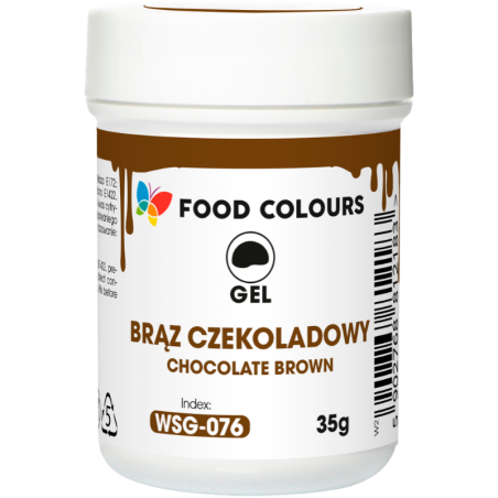 op. 35 g Brązowy (czekoladowy) barwnik spożywczy w żelu - nr. kat. WSG-076 Food Colours