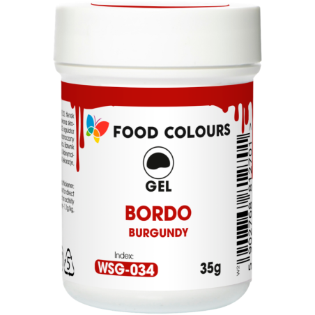 op. 35 g Bordowy (burgund) barwnik spożywczy w żelu - nr. kat. WSG-034 Food Colours