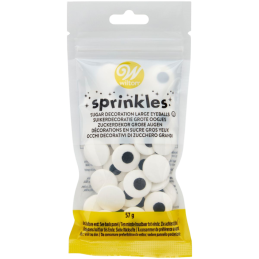 op. 57 g Duże cukrowe oczy - śr. 20 mm - posypka dekoracyjna do wypieków i deserów - Sprinkles Wilton