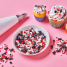 op. 70 g Bloody and Bat - mieszanka posypek cukrowych do dekoracji babeczek na Halloween - 3D Sprinkle Medley Fun Cakes