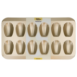 Madeleine Pan Wilton - stalowa forma do wypieku magdalenek - dł. 80 x szer. 80 mm / poj. 20 g x 12 porcji