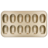 Madeleine Pan Wilton - stalowa forma do wypieku magdalenek - dł. 80 x szer. 80 mm / poj. 20 g x 12 porcji
