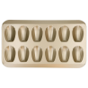 Madeleine Pan Wilton - stalowa forma do wypieku magdalenek - dł. 80 x szer. 80 mm / poj. 20 g x 12 porcji