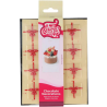 op. 12 szt. Prezent z czerwoną wstążką - zestaw gotowych dekoracji czekoladowych - nr. kat. F50795 Fun Cakes