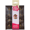 op. 12 szt. Prezent ze złotą wstążką - zestaw gotowych dekoracji czekoladowych - nr. kat. F50790 Fun Cakes