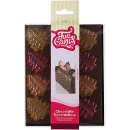 op. 12 szt. Choinki - zestaw gotowych dekoracji z ciemnej czekolady - nr. kat. F50750 Fun Cakes