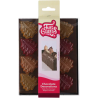 op. 12 szt. Choinki - zestaw gotowych dekoracji z ciemnej czekolady - nr. kat. F50750 Fun Cakes