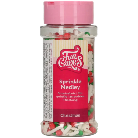 op. 60 g Christmas - świąteczna mieszanka posypek cukrowych do dekoracji babeczek - Sprinkle Medley Fun Cakes
