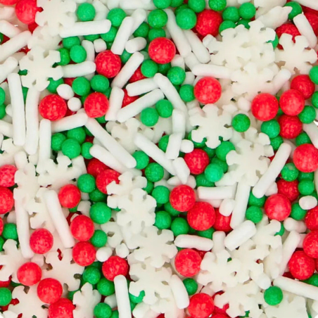 op. 60 g Christmas - świąteczna mieszanka posypek cukrowych do dekoracji babeczek - Sprinkle Medley Fun Cakes