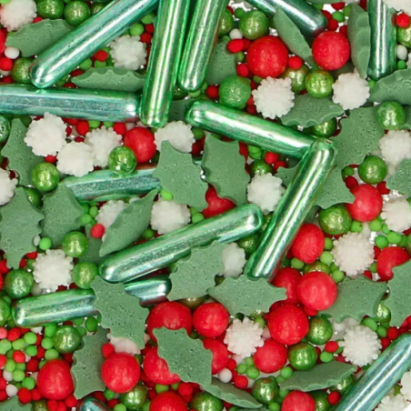 op. 65 g Holiday - świąteczna mieszanka posypek cukrowych do dekoracji babeczek - Sprinkle Medley Fun Cakes