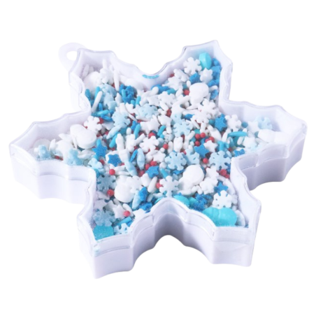 op. 72 g Frosty Fever - zimowa mieszanka posypek cukrowych do dekoracji pierniczków - Christmas Sprinkles PME Cake