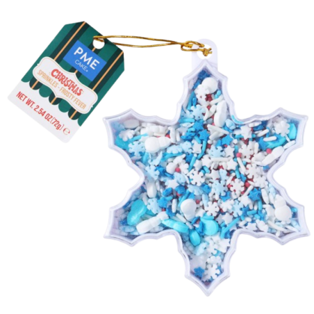 op. 72 g Frosty Fever - zimowa mieszanka posypek cukrowych do dekoracji pierniczków - Christmas Sprinkles PME Cake
