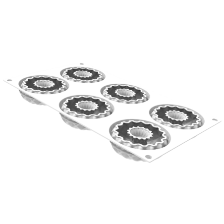Kaleido 75 Silikomart - forma silikonowa do geometrycznych monoporcji - śr. 75 x wys. 25 mm / poj. 75 ml x 6 porcji