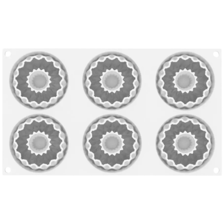 Kaleido 75 Silikomart - forma silikonowa do geometrycznych monoporcji - śr. 75 x wys. 25 mm / poj. 75 ml x 6 porcji