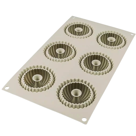 Mini Raggio Silikomart - forma silikonowa do monoporcji - śr. 67 x wys. 33 mm / poj. 85 ml x 6 porcji