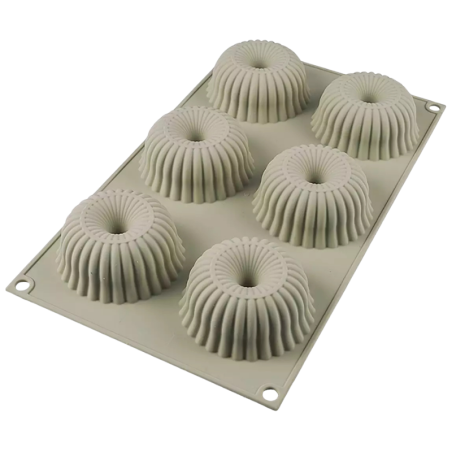 Mini Raggio Silikomart - forma silikonowa do monoporcji - śr. 67 x wys. 33 mm / poj. 85 ml x 6 porcji