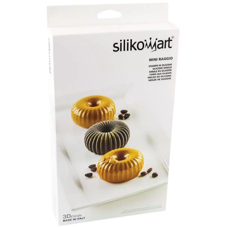Mini Raggio Silikomart - forma silikonowa do monoporcji - śr. 67 x wys. 33 mm / poj. 85 ml x 6 porcji