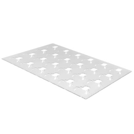 op. 2 szt. Renifer - silikonowy szablon do odlewania dekoracji z czekolady i izomaltu - dł. 40 x szer. 40 mm x 24 dekoracje
